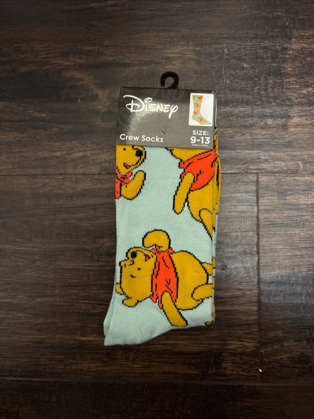 Disney Winnie the Pooh Crew Socks - Mint, Yellow & Red